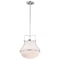 Nuvo Valdora 1-Light Pendant 14 in. Polished Nickel White Opal Glass 60/7873 - alternate 2